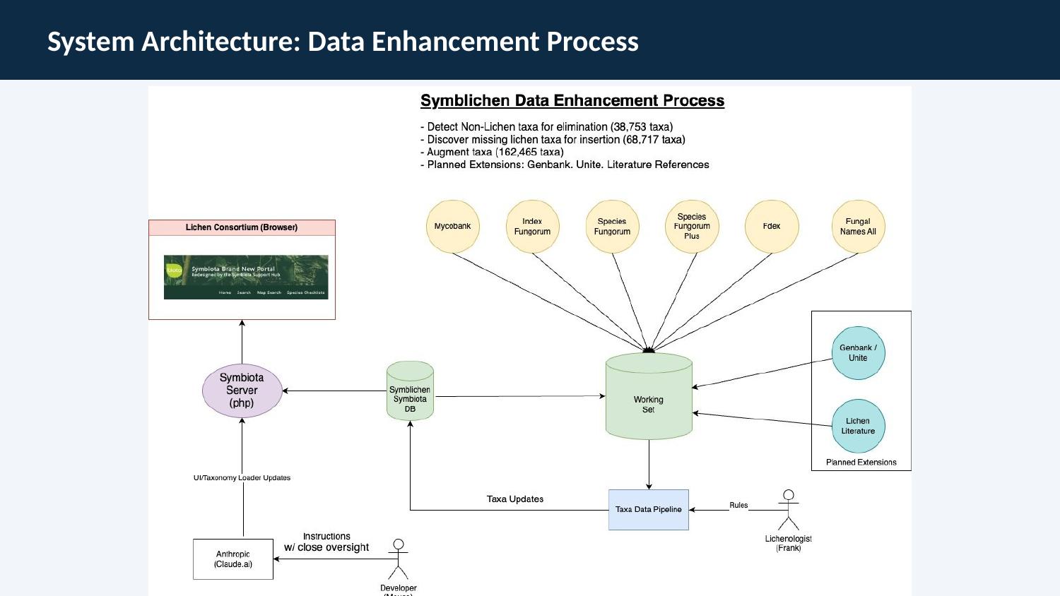 System Architecture: Data Enhancement Process